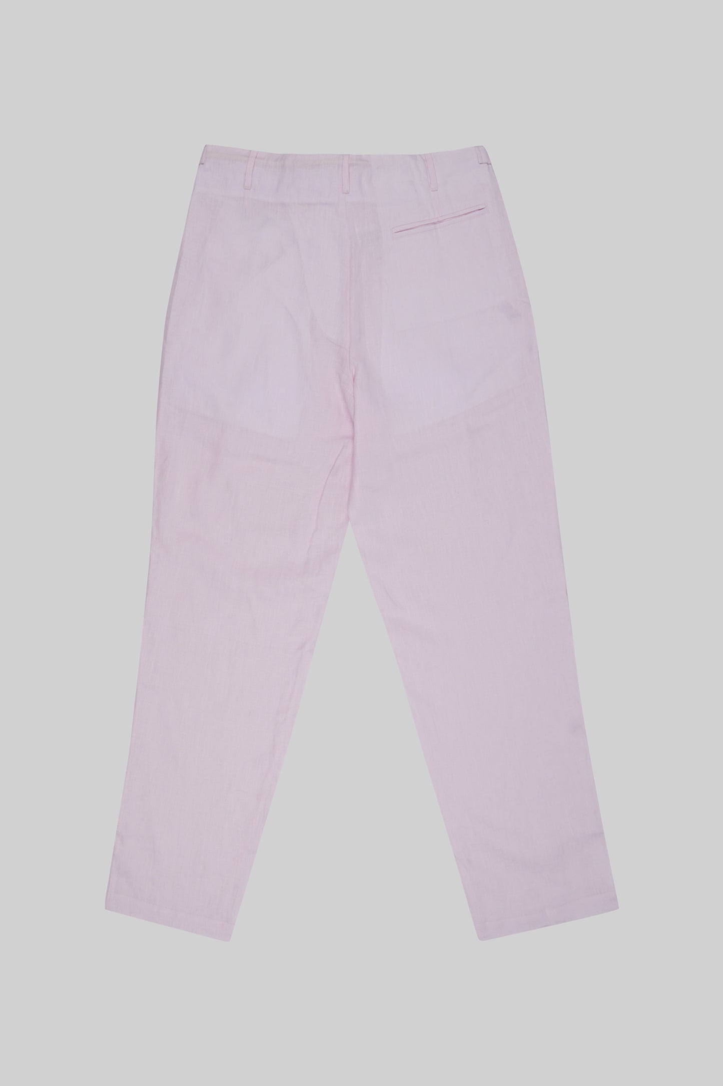 Light beige linen pants from Bross Before H Os Boutique, featuring a relaxed fit and adjustable waist for casual comfort.
