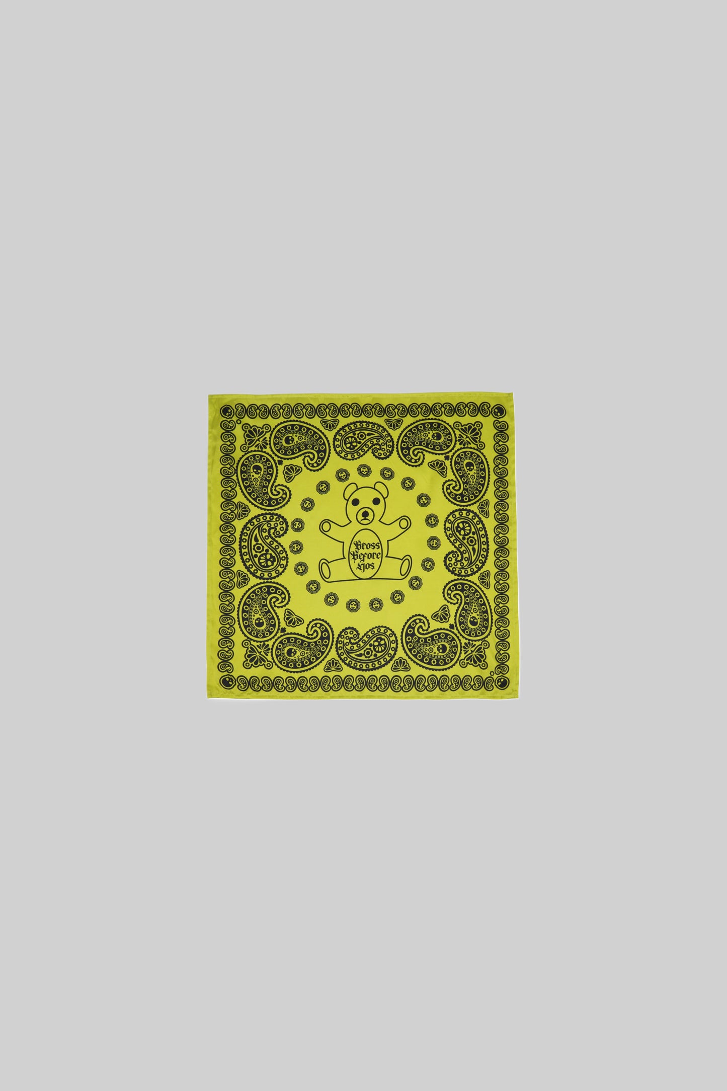 Silk bandana by Bross Before Hos Boutique featuring a smooth, shiny fabric with a stylish pattern, perfect for accessorizing.