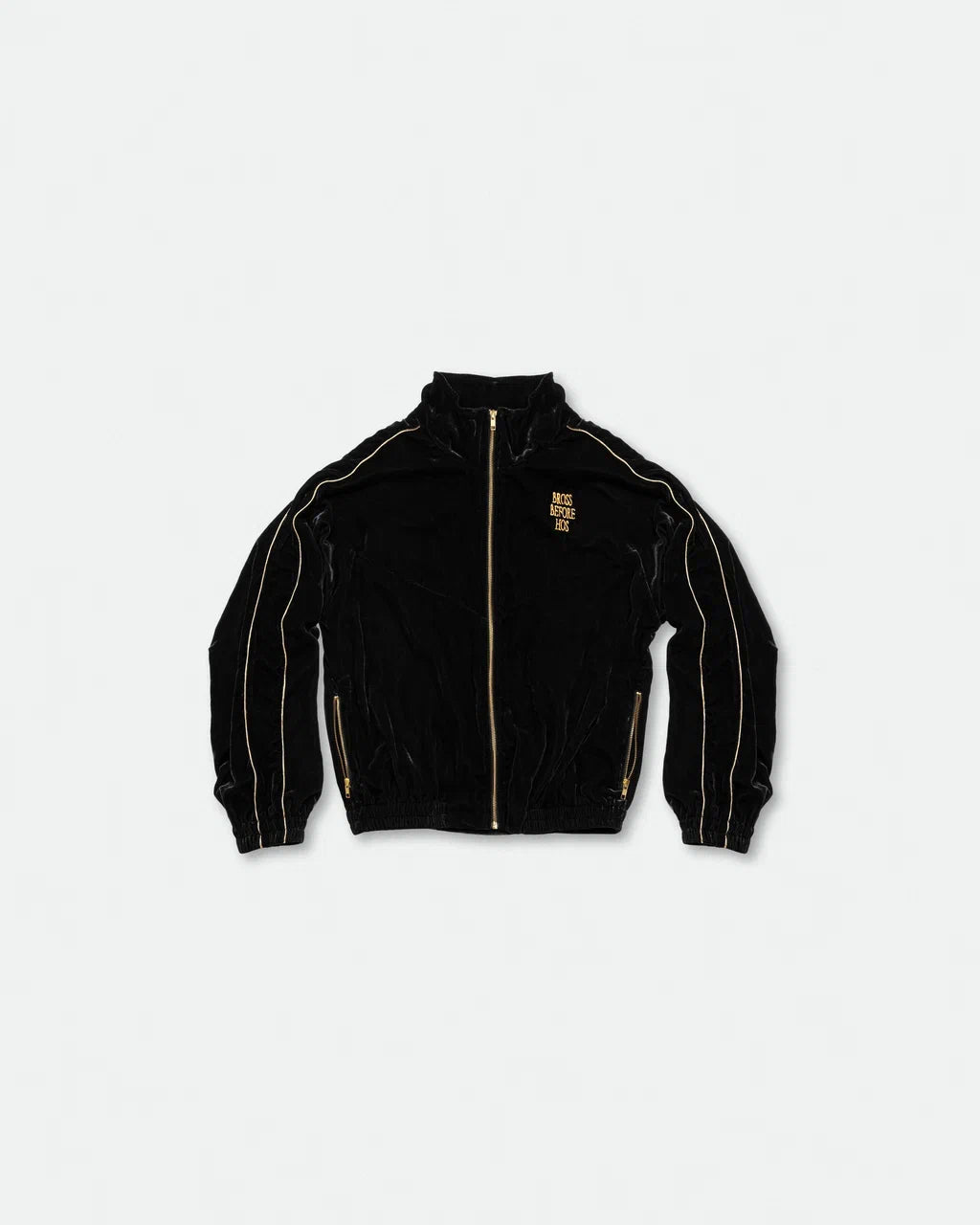SILK VELVET TRACK JACKET - BROSS BEFORE HOS
