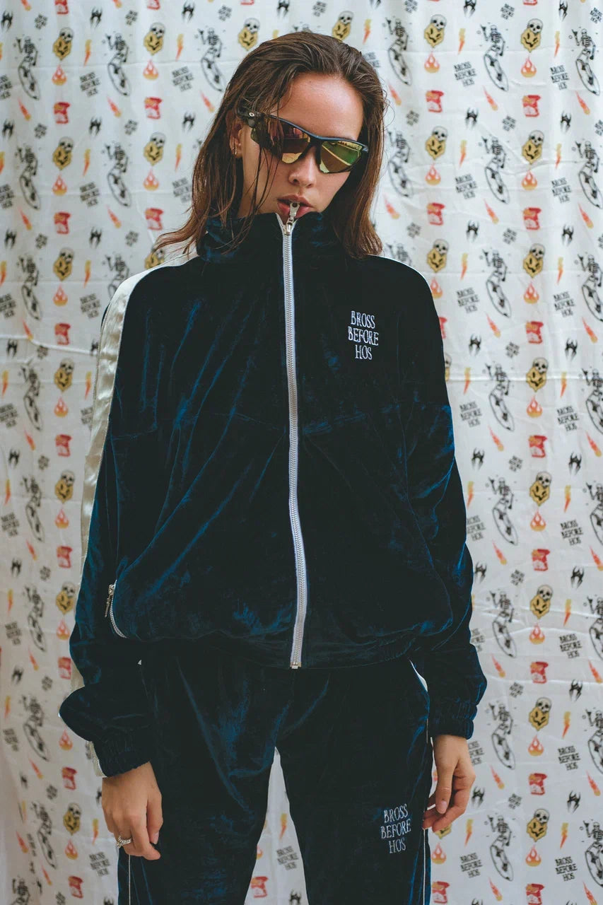 SILK VELVET TRACK JACKET
