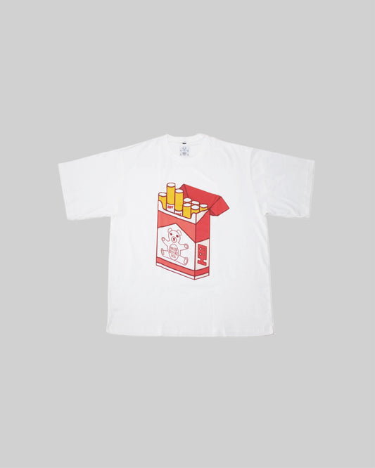 Cotton T-shirt with cigarette print by Bross Before Hos Boutique, featuring a casual fit and stylish graphic design.