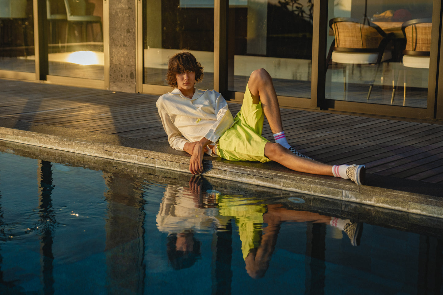 LINEN SHORT BRIGHT BASE