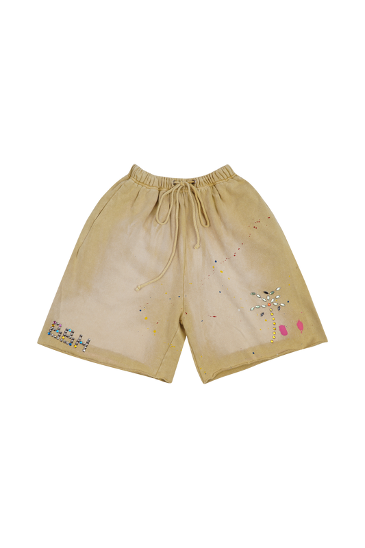 SHORT STONEWASHED WITH DIAMONDS