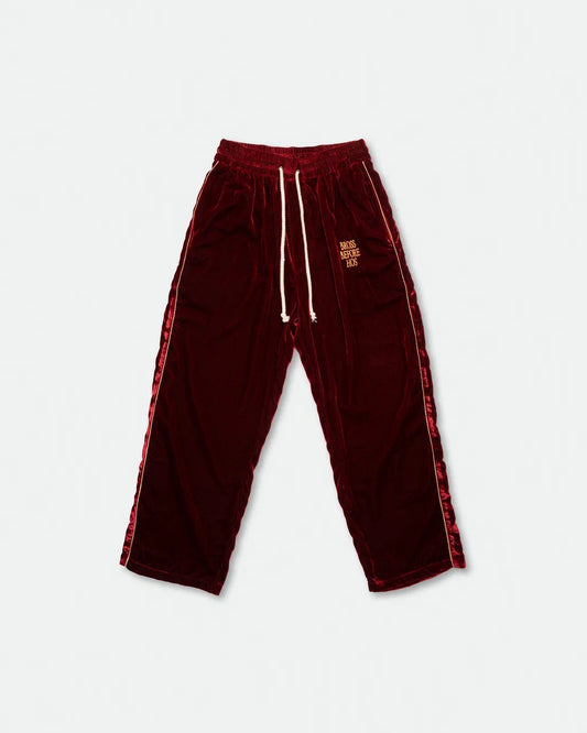 SILK VELVET TRACK PANTS