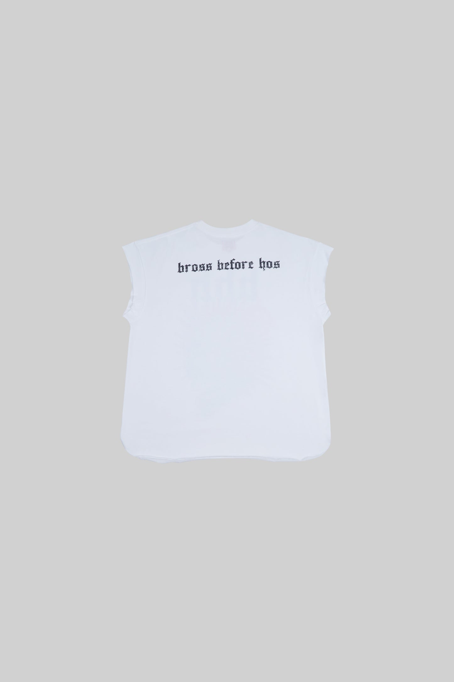 Black muscle top with a skull print from Bross Before Hos Boutique, featuring a sleeveless design and casual fit.