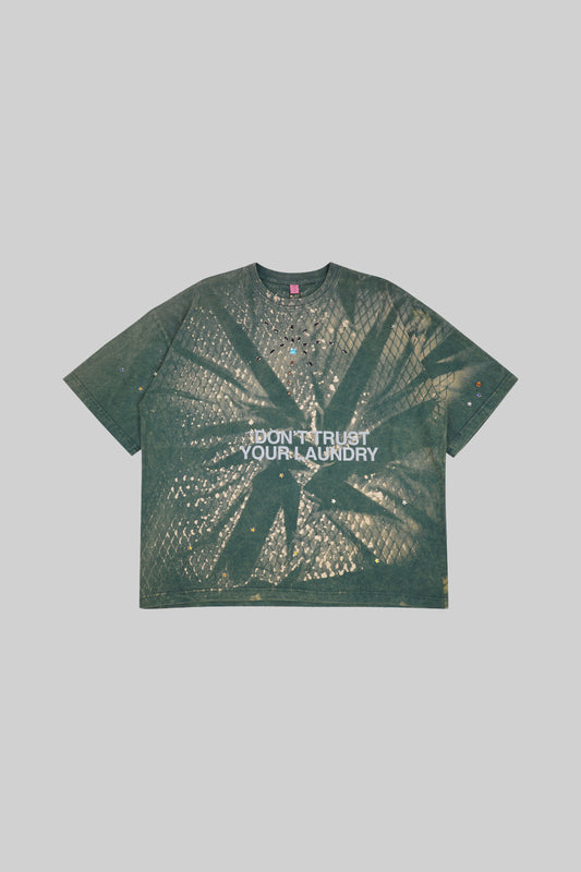 Black T-shirt with diamond art design from Bross Before Hos Boutique, featuring a bold, artistic print on the front.