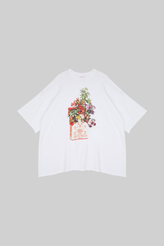 Bross Before Hos Boutique floral graphic print T-shirt showing colorful flower designs on soft fabric.