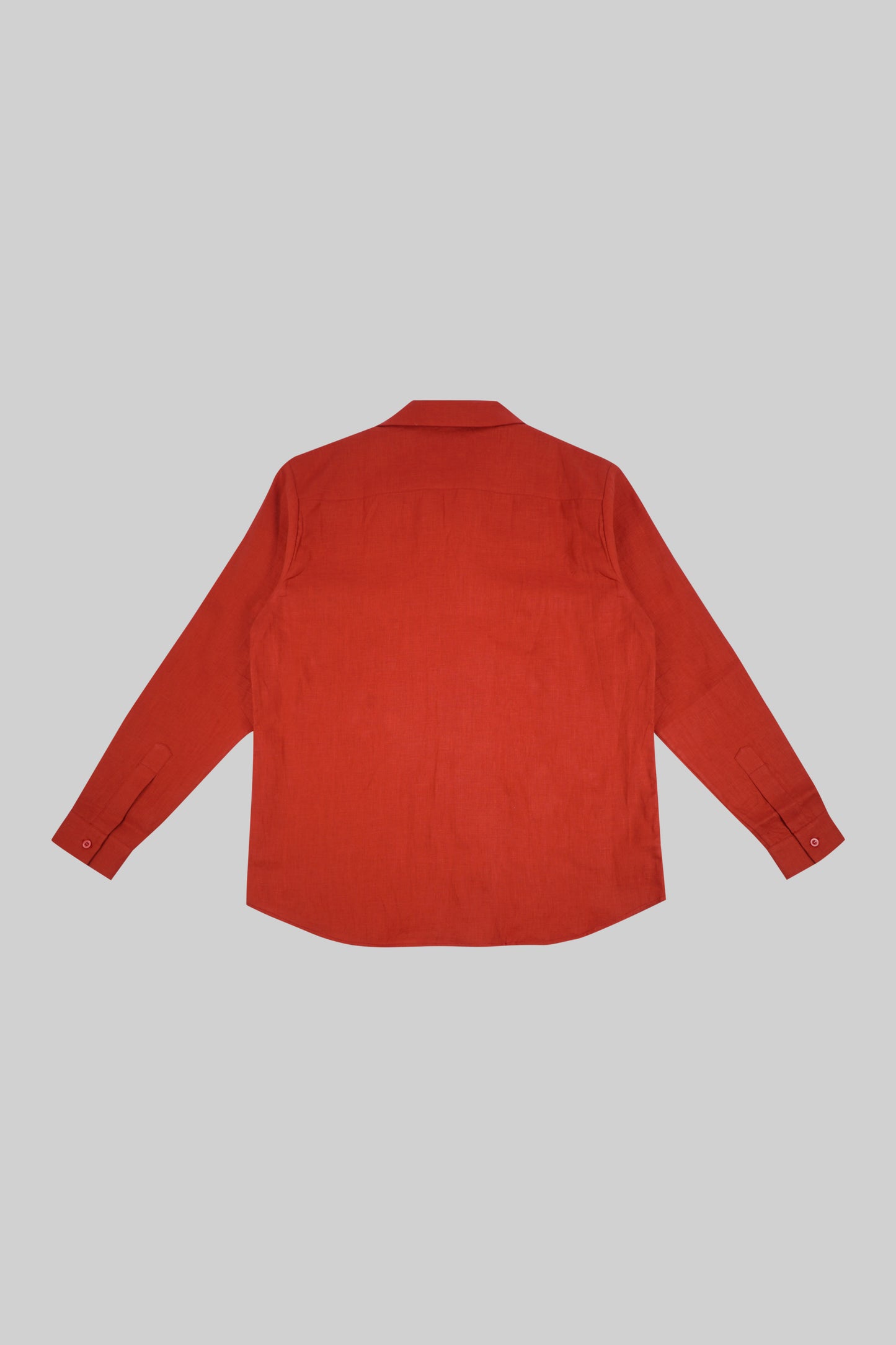 Red RAMIE long-sleeve shirt from Bross Before Hos Boutique, featuring a stylish, lightweight design perfect for casual wear.