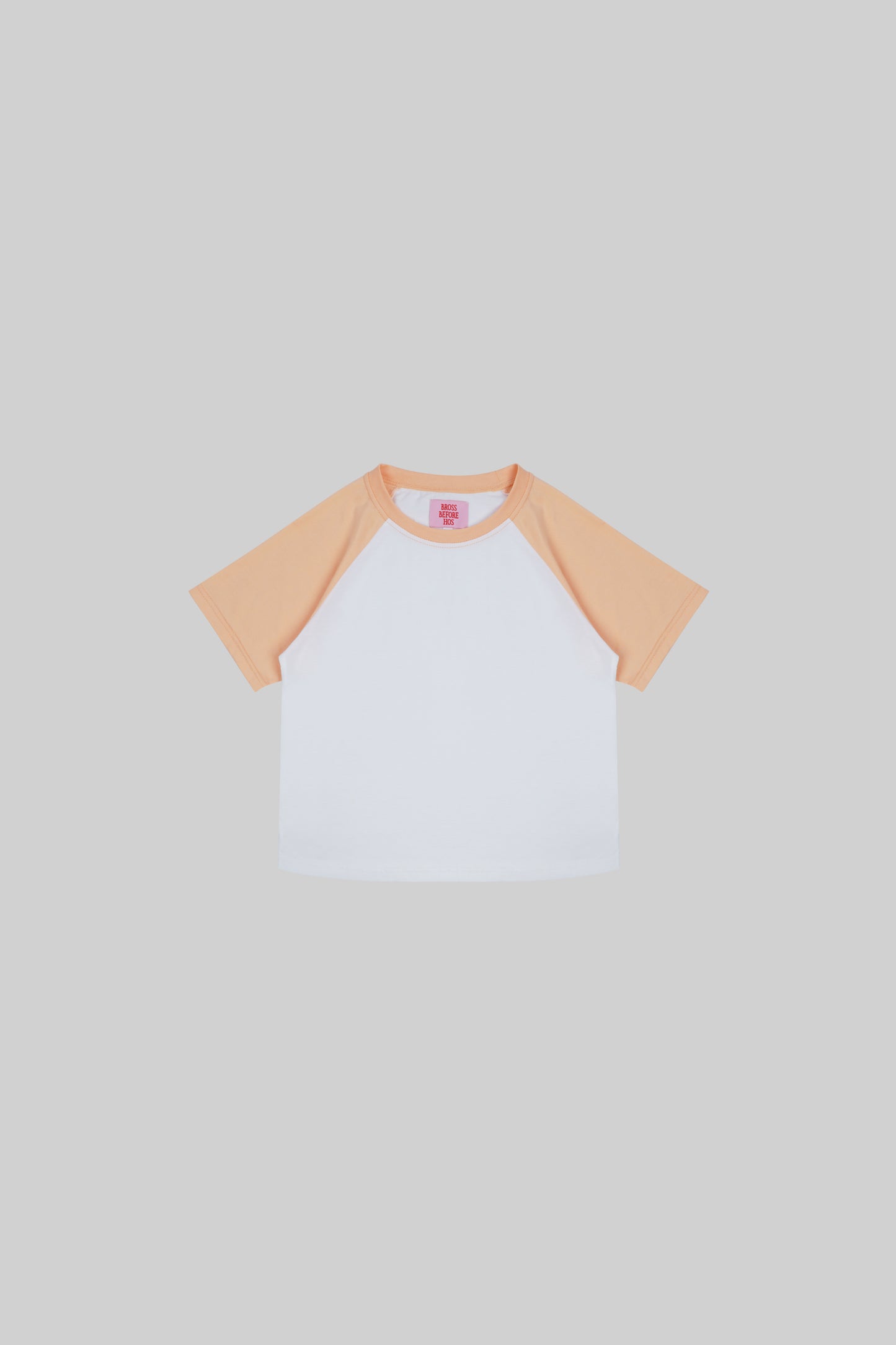 Black crop T-shirt from Bross Before Hos Boutique, featuring a fitted style and casual crew neckline.