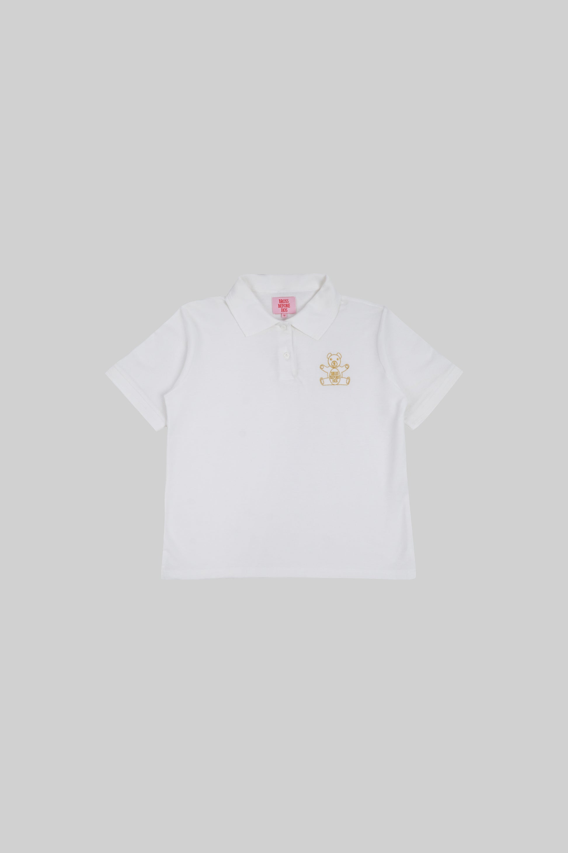 Women's polo T-shirt by Bross Before Hos Boutique, featuring a classic design and comfortable fit.