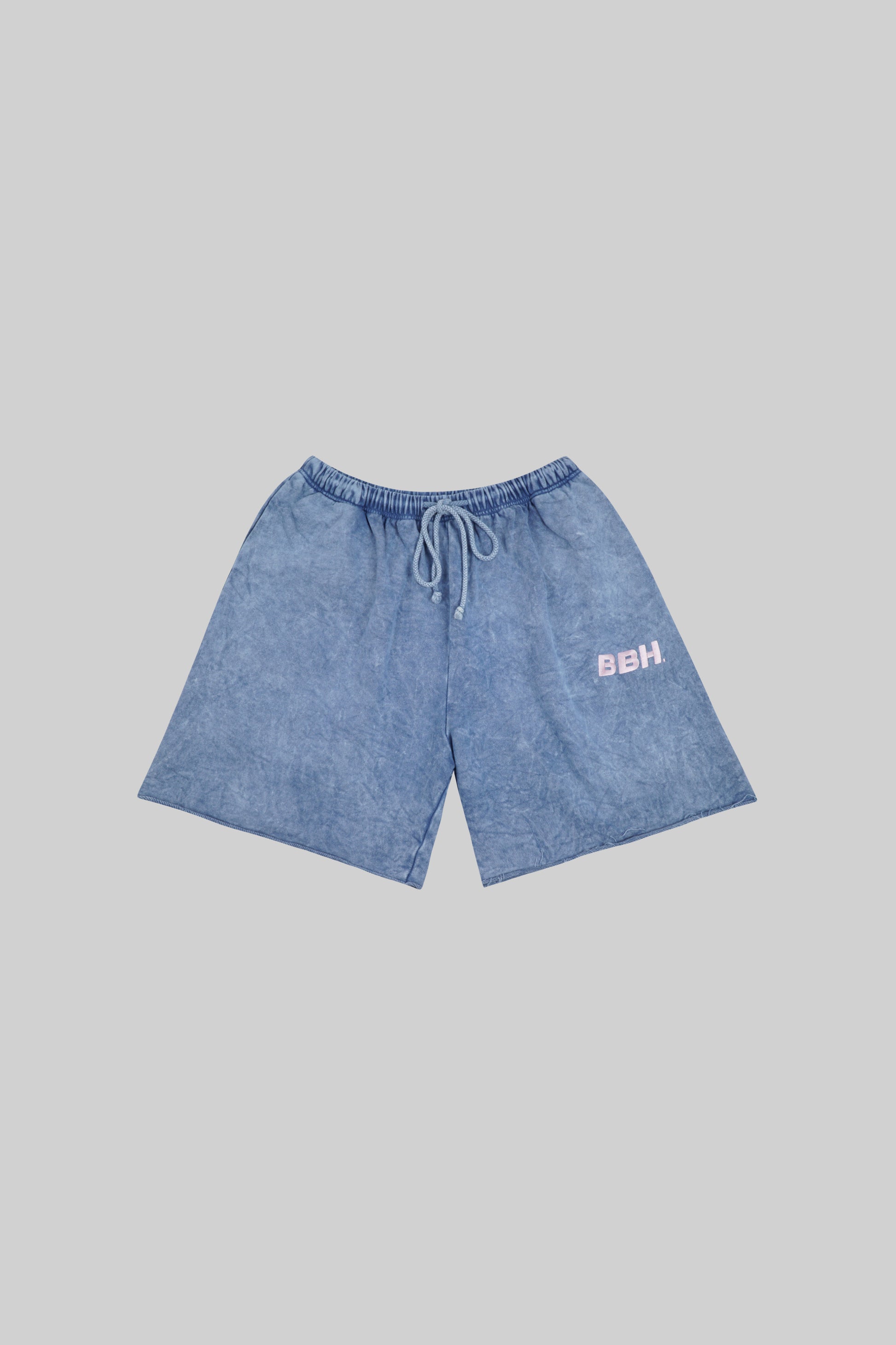 Blue French terry shorts from Bross Before Hos Boutique, featuring a comfortable fit and casual style.