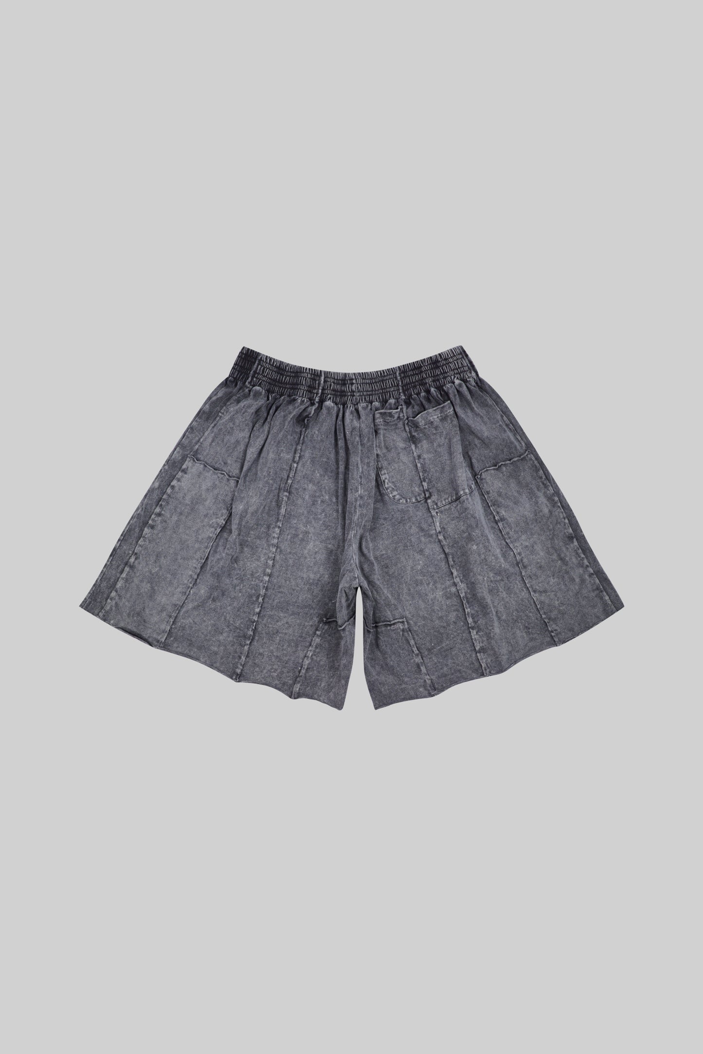 BROSS BEFORE HOS BOUTIQUE shorts panel, stylish casual shorts with paneled design, displayed on a neutral background.