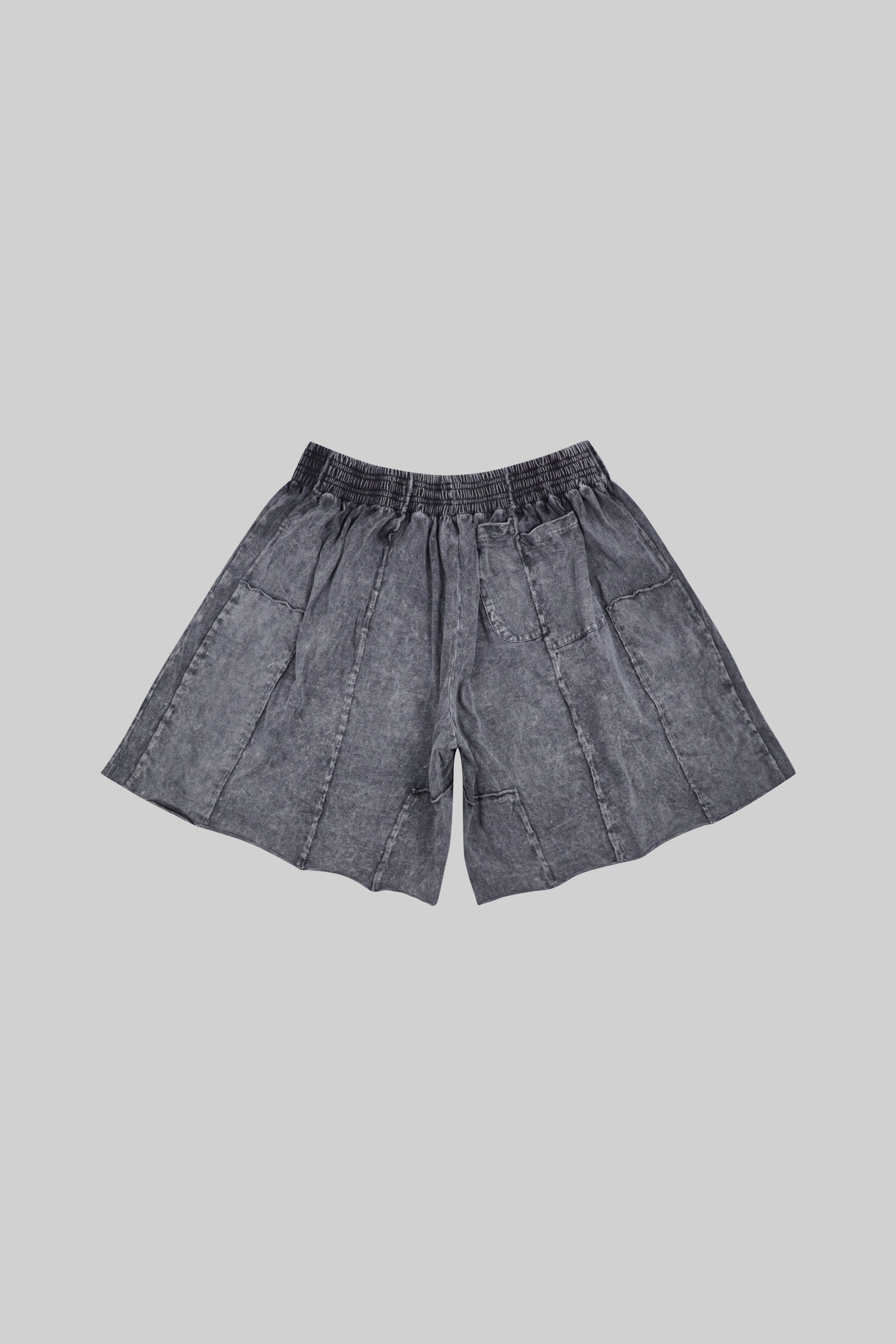 BROSS BEFORE HOS BOUTIQUE shorts panel, stylish casual shorts with paneled design, displayed on a neutral background.