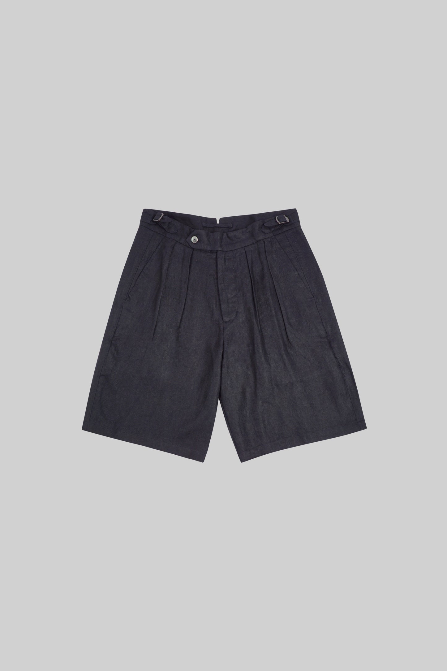 Black linen shorts from Bross Before Hos Boutique, casual pants with a relaxed fit and lightweight fabric.