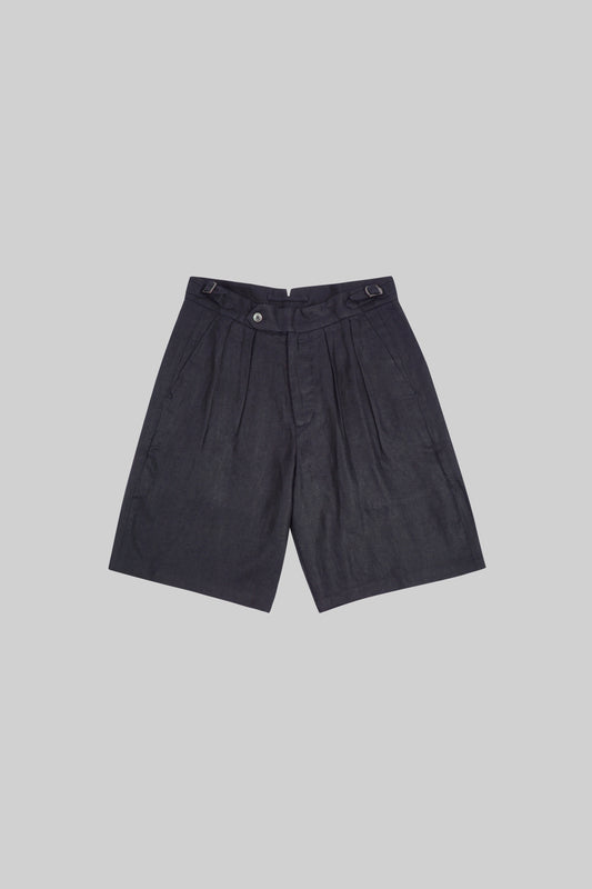 Black linen shorts from Bross Before Hos Boutique, casual pants with a relaxed fit and lightweight fabric.