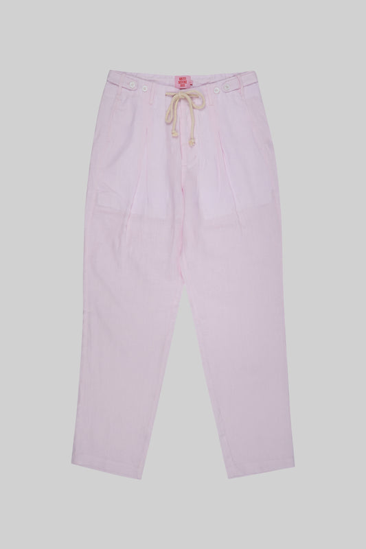 Light beige linen pants from Bross Before HOS Boutique, featuring a relaxed fit and lightweight fabric for casual wear.