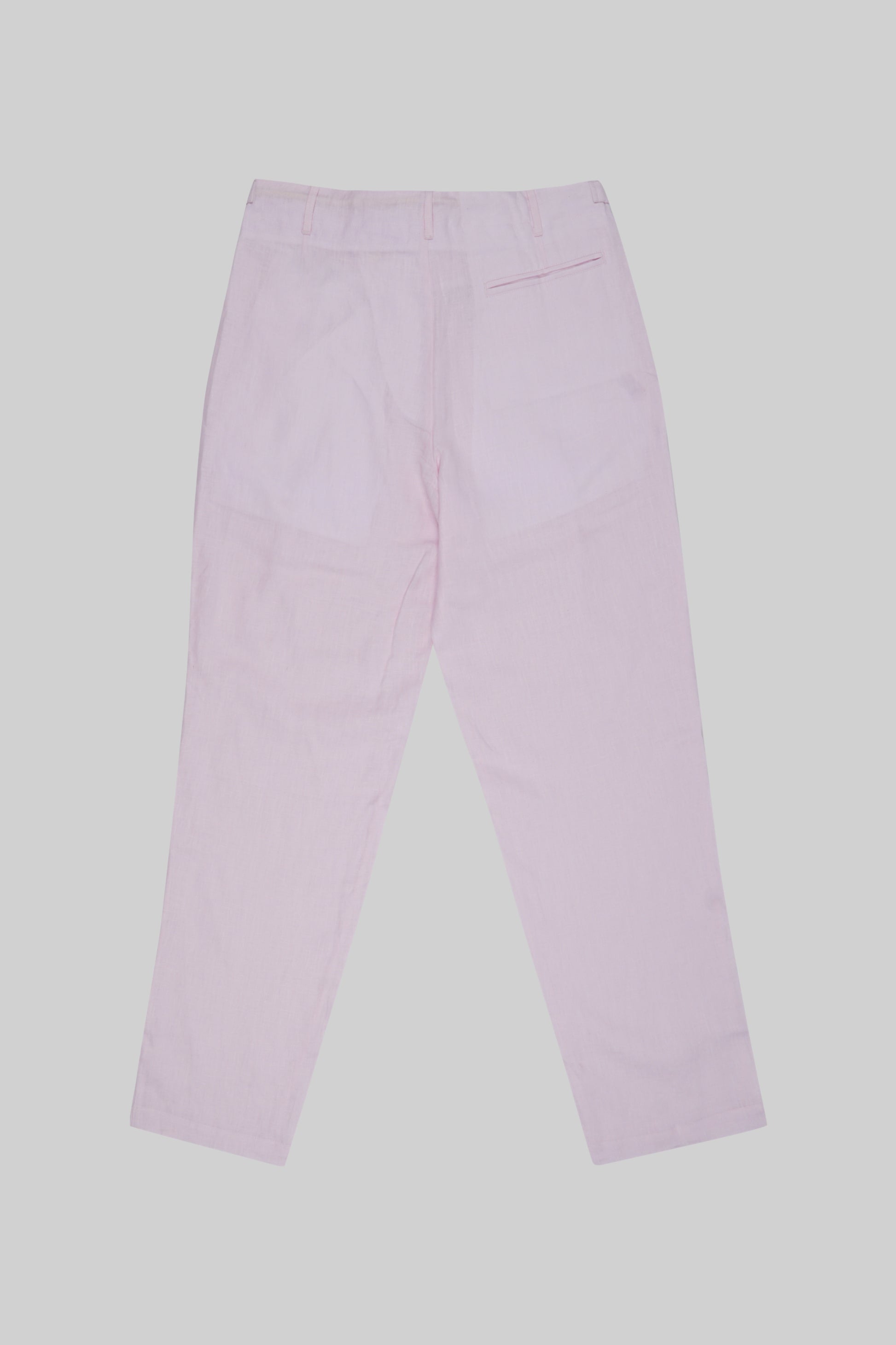 Light beige linen pants from Bross Before H Os Boutique, featuring a relaxed fit and adjustable waist for casual comfort.