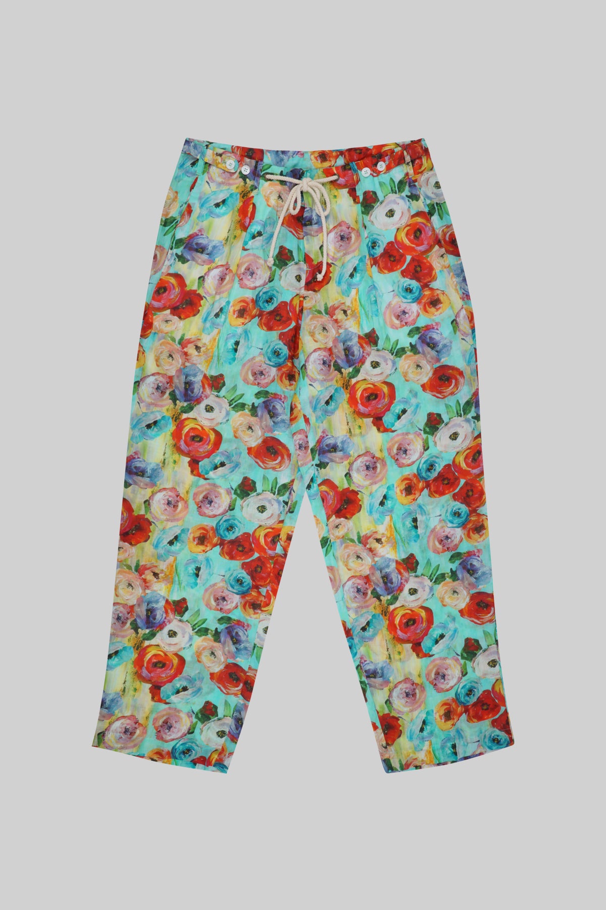 Cream RAMIE PANTS from BROSS BEFORE HOS BOUTIQUE featuring a relaxed fit and natural fiber fabric, shown in the product image.