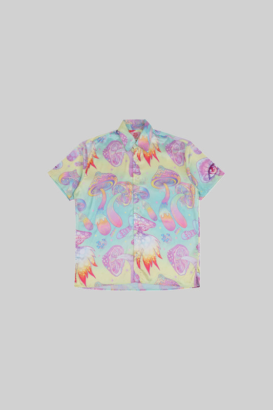 BROSS BEFORE HOS BOUTIQUE mushroom-themed shirt featuring a casual, comfortable design with mushroom graphics.