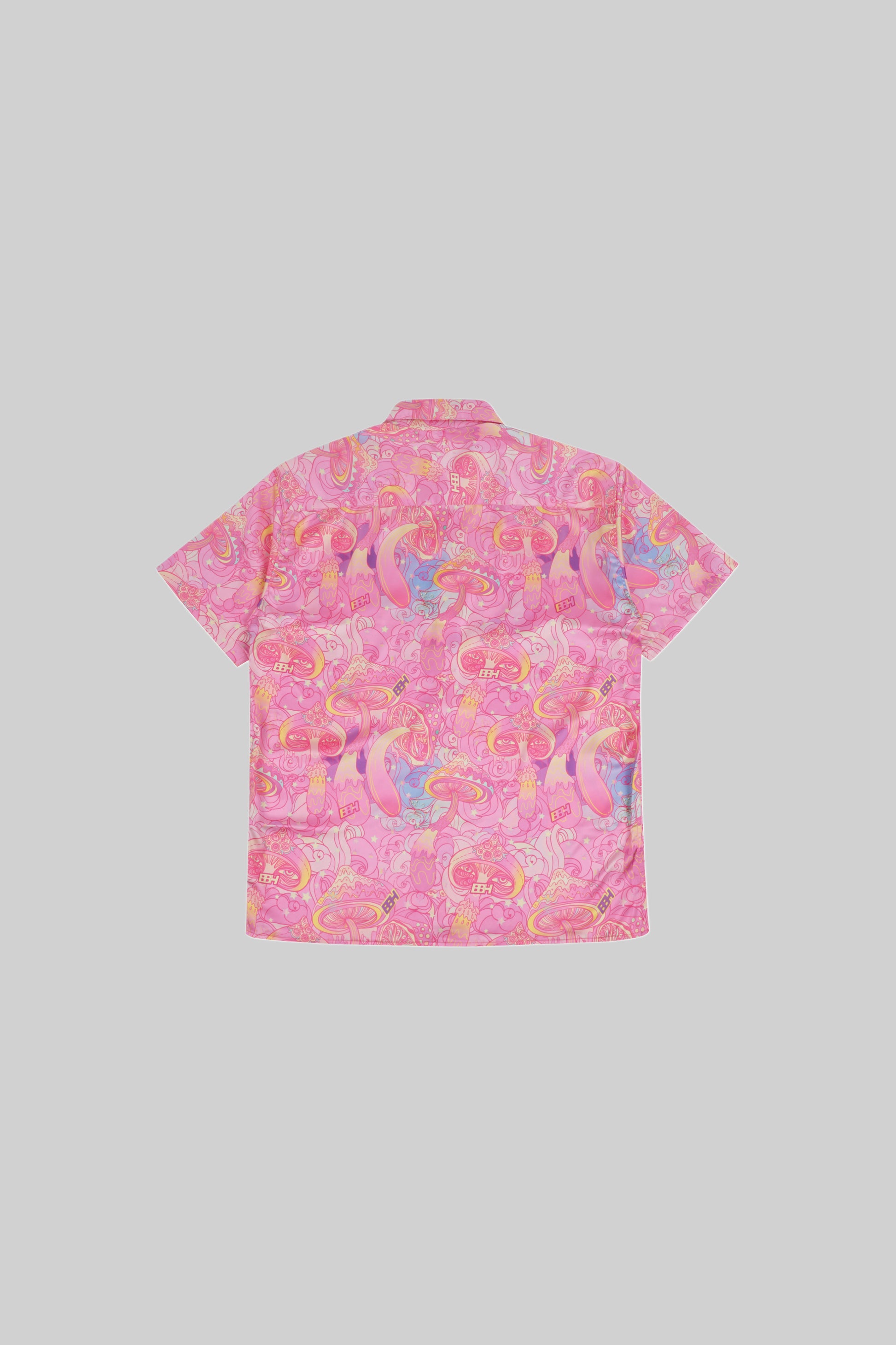 Mushroom print shirt by Bross Before Hos Boutique featuring a casual, stylish design with a button-up front and long sleeves.