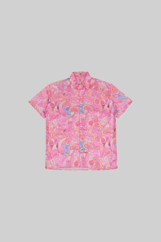 Mushroom-themed shirt from Bross Before H Os Boutique, featuring a comfortable fit and mushroom print on soft fabric.