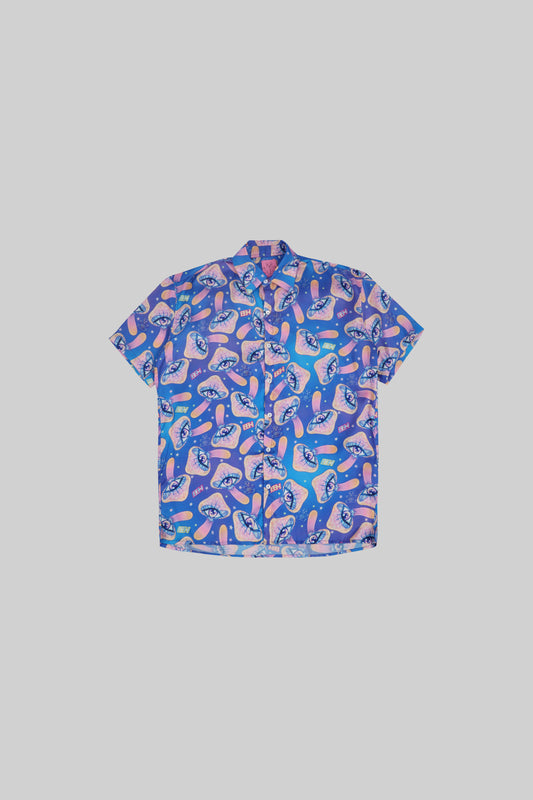Mushroom-themed shirt from Bross Before Hos Boutique, featuring a stylish design on a casual shirt.