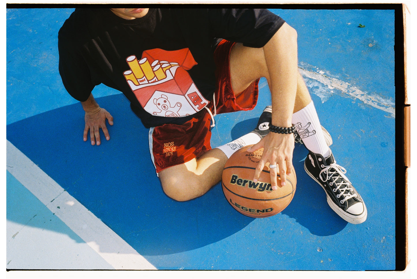 SILK VELVET TRACK SHORT
