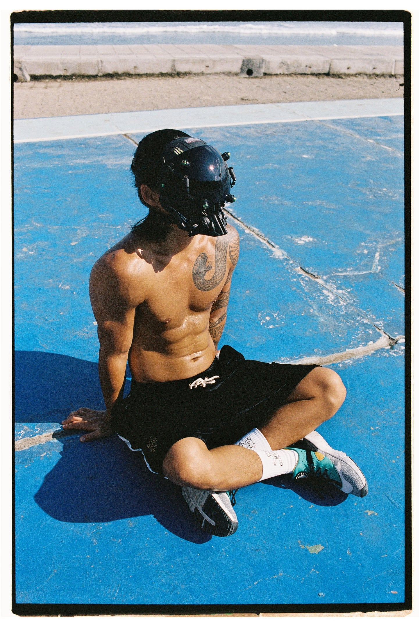 SILK VELVET TRACK SHORT