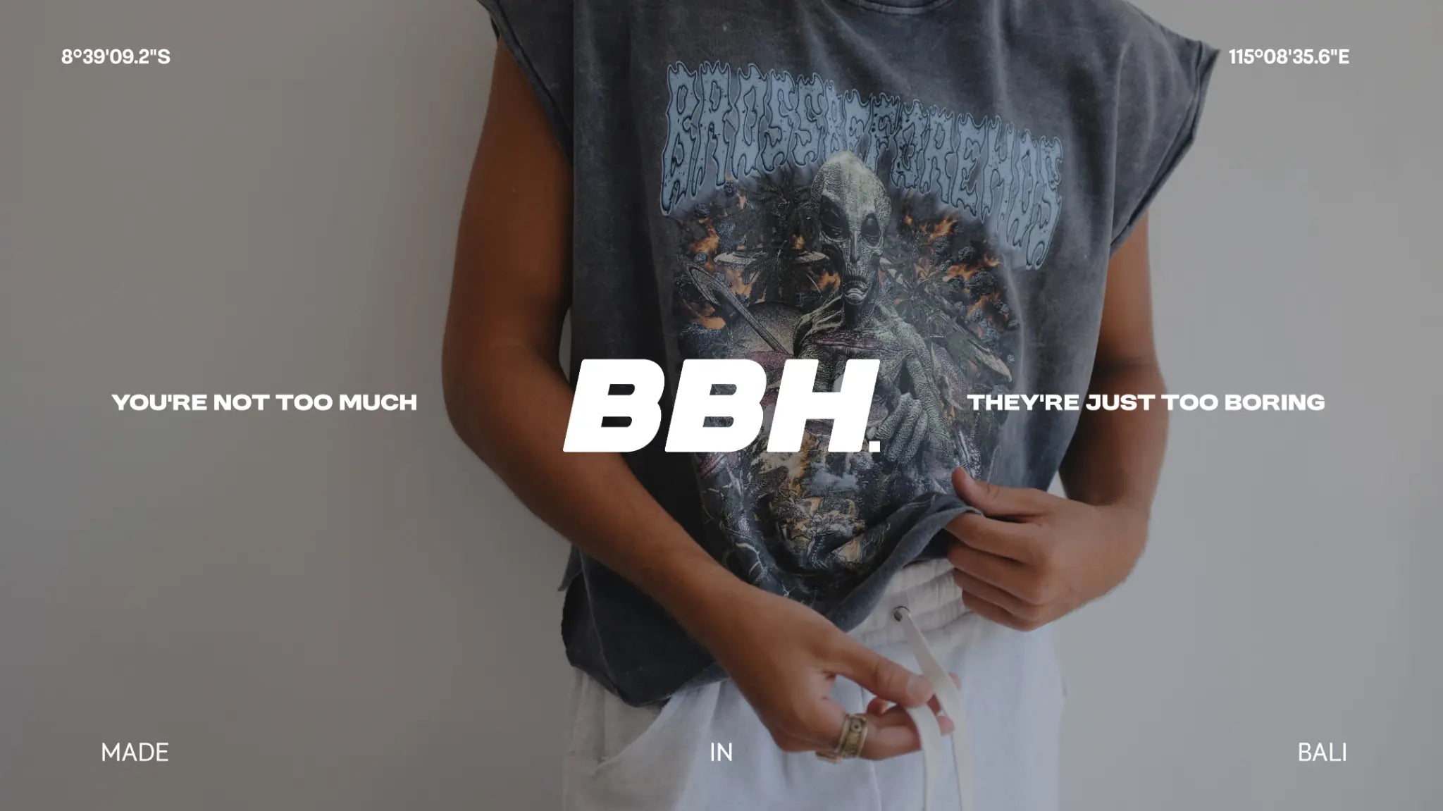 BBH Stonewash graphic muscle top